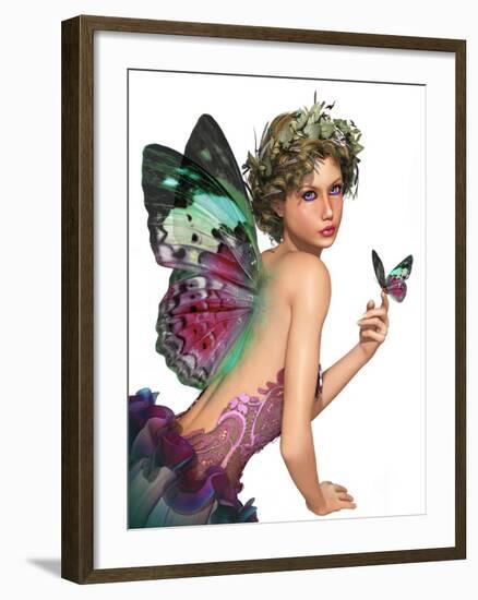 Meet A Butterfly Ca-Atelier Sommerland-Framed Art Print