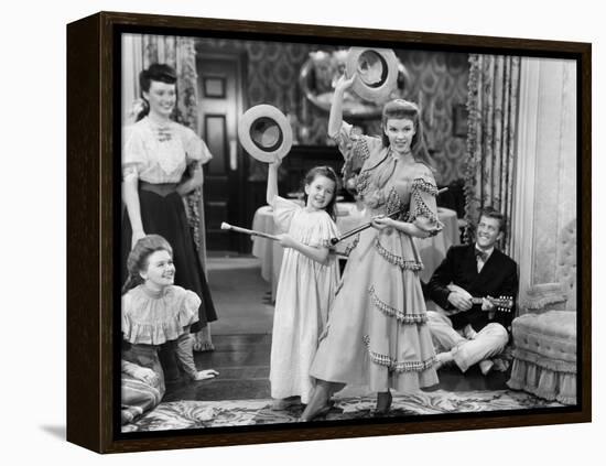 Meet Me In St. Louis, Margaret O'Brien, Judy Garland, 1944-null-Framed Stretched Canvas
