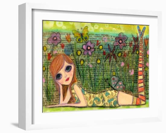 Meet Me in the Garden-Wyanne-Framed Giclee Print