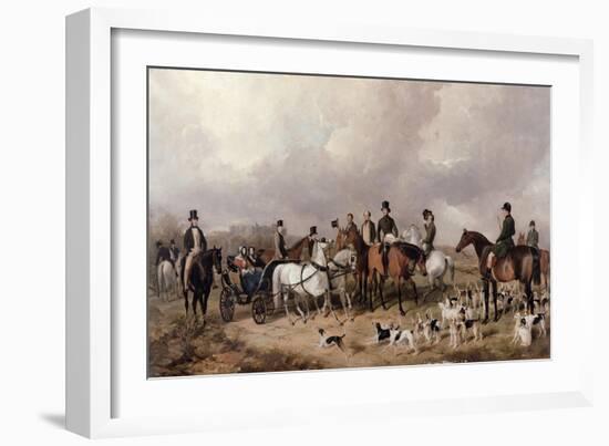 Meet of the Prince Consort's Harriers at Windsor in the Great Park, 1845-Henry Barraud-Framed Giclee Print