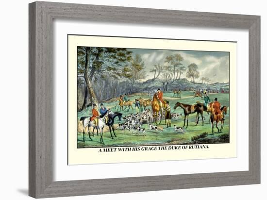 Meet with His Grace the Duke of Rutiana-Henry Thomas Alken-Framed Art Print