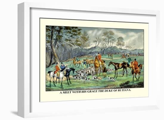 Meet with His Grace the Duke of Rutiana-Henry Thomas Alken-Framed Art Print