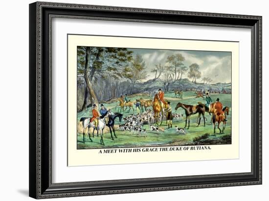 Meet with His Grace the Duke of Rutiana-Henry Thomas Alken-Framed Art Print