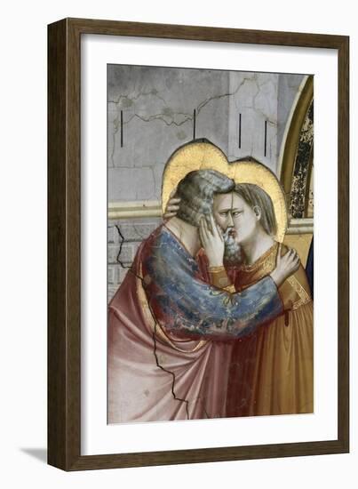 Meeting at the Golden Gate, Detail-Giotto di Bondone-Framed Giclee Print