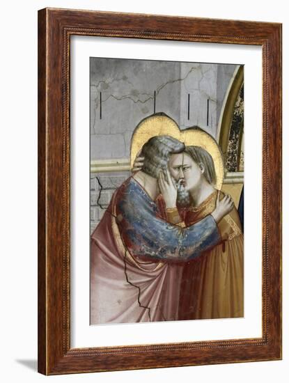 Meeting at the Golden Gate, Detail-Giotto di Bondone-Framed Giclee Print