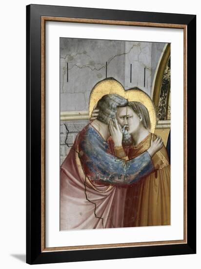Meeting at the Golden Gate, Detail-Giotto di Bondone-Framed Giclee Print