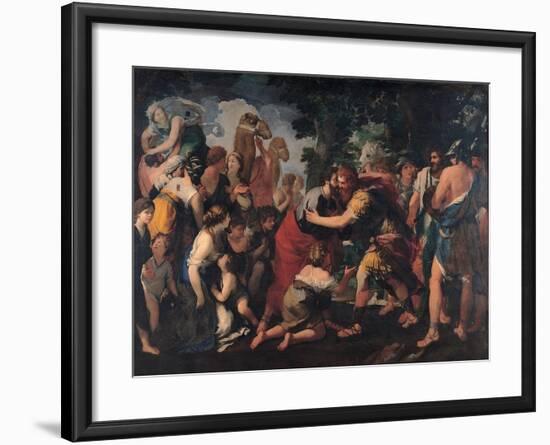 Meeting Between Esau and Jacob, 1636-1641-Giovanni Maria Bottala-Framed Giclee Print