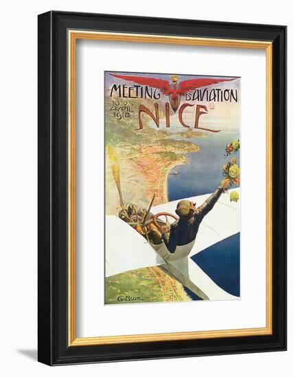 Meeting D'Aviation, Nice-Charles Leonce Brosse-Framed Art Print