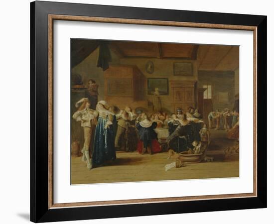 Meeting in an Interior (Oil on Canvas)-Dirck Hals-Framed Giclee Print