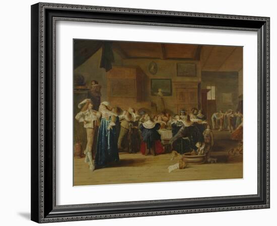Meeting in an Interior (Oil on Canvas)-Dirck Hals-Framed Giclee Print