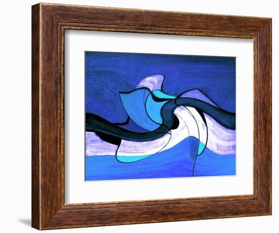 Meeting in the Middle - Blue-Ruth Palmer-Framed Art Print