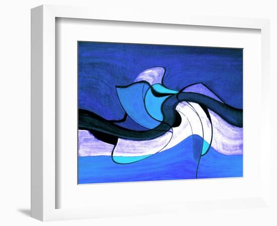 Meeting in the Middle - Blue-Ruth Palmer-Framed Art Print