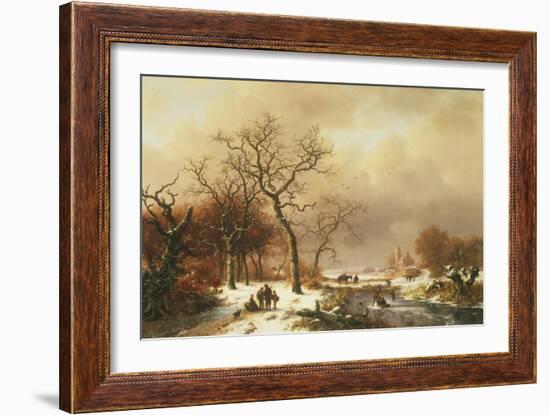 Meeting in the Snow-Frederik Marianus Kruseman-Framed Giclee Print