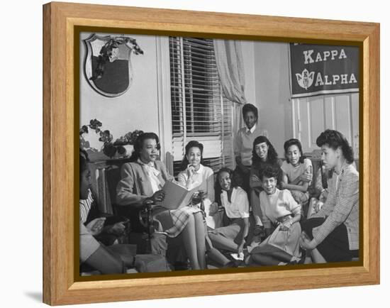Meeting of Alpha Kappa Alpha Sorority at Howard University-null-Framed Premier Image Canvas