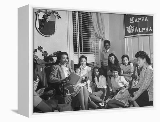 Meeting of Alpha Kappa Alpha Sorority at Howard University-null-Framed Premier Image Canvas