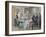 Meeting of Aristocratic Families in the Living Room. Colored Engraving by George Scott, 1892-Prisma Archivo-Framed Photographic Print