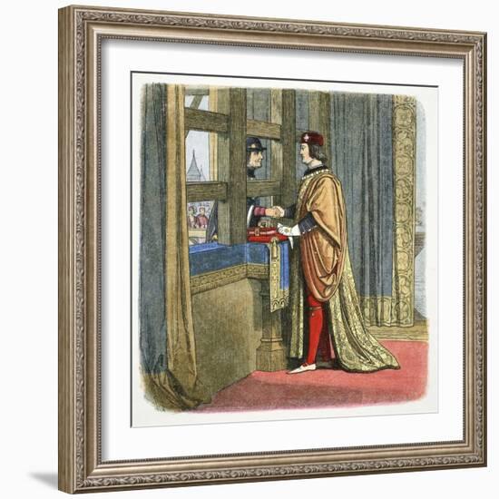 Meeting of Edward IV of England and Louis XI of France at Picquigny, France, 1475 (1864)-James William Edmund Doyle-Framed Giclee Print