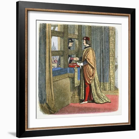 Meeting of Edward IV of England and Louis XI of France at Picquigny, France, 1475 (1864)-James William Edmund Doyle-Framed Giclee Print