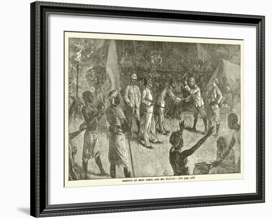 Meeting of Emin Pasha and Mr Stanley-null-Framed Giclee Print