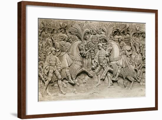 Meeting of Henry VIII and Francis I, at the Field of Cloth of Gold, 1520-null-Framed Giclee Print