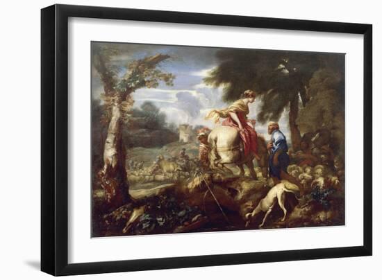 Meeting of Isaac and Rebecca, Ca 1640-Giovanni Benedetto Castiglione-Framed Giclee Print