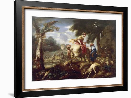 Meeting of Isaac and Rebecca, Ca 1640-Giovanni Benedetto Castiglione-Framed Giclee Print