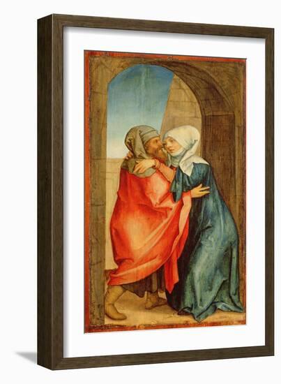 Meeting of Joachim and Anne (Oil on Panel)-Hans Suess Kulmbach-Framed Giclee Print