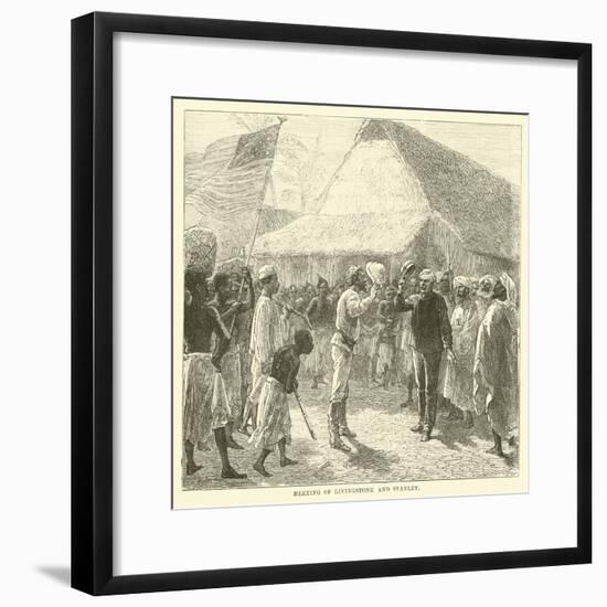 Meeting of Livingstone and Stanley-null-Framed Giclee Print