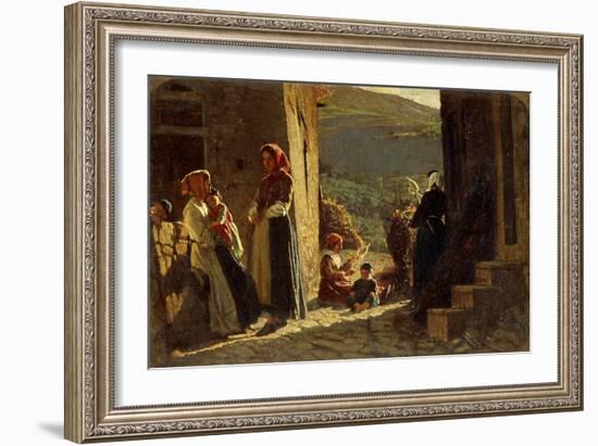 Meeting of Peasants, 1861-Cristiano Banti-Framed Giclee Print