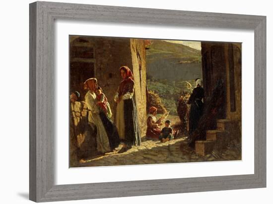 Meeting of Peasants, 1861-Cristiano Banti-Framed Giclee Print