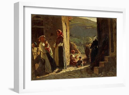 Meeting of Peasants, 1861-Cristiano Banti-Framed Giclee Print