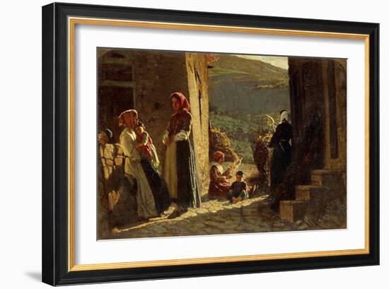 Meeting of Peasants, 1861-Cristiano Banti-Framed Giclee Print