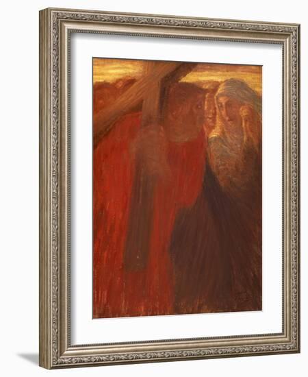 Meeting of Pious Women, Stations of Cross, 1901-Gaetano Previati-Framed Giclee Print