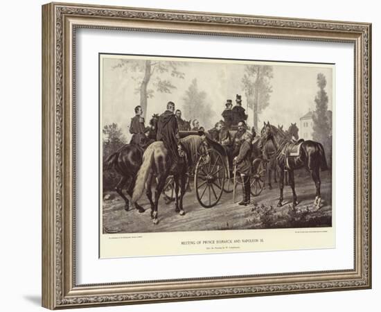 Meeting of Prince Bismarck and Napoleon III-Wilhelm Camphausen-Framed Giclee Print