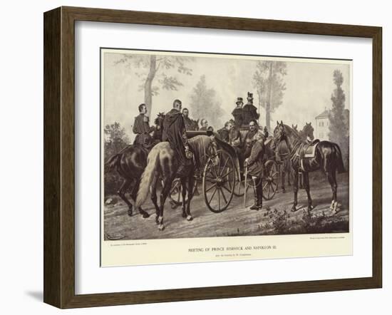 Meeting of Prince Bismarck and Napoleon III-Wilhelm Camphausen-Framed Giclee Print