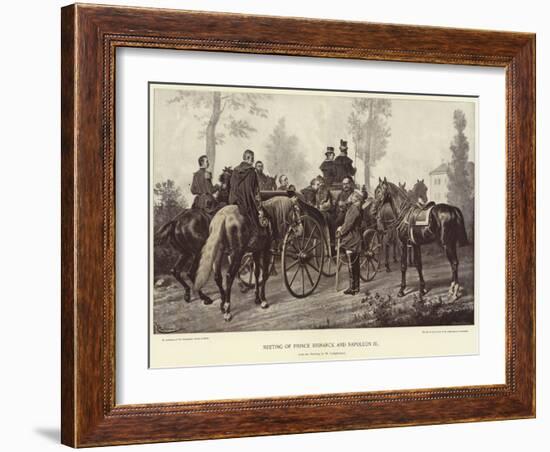 Meeting of Prince Bismarck and Napoleon III-Wilhelm Camphausen-Framed Giclee Print