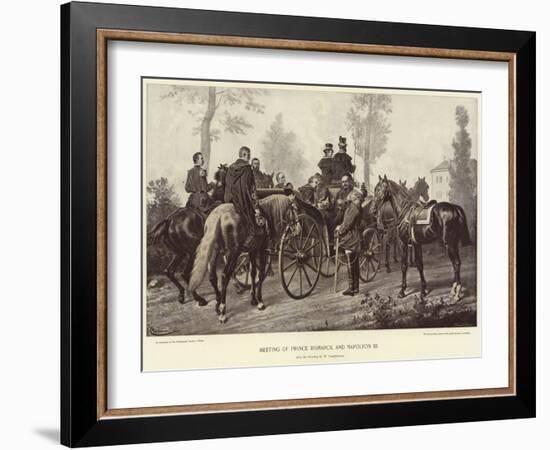 Meeting of Prince Bismarck and Napoleon III-Wilhelm Camphausen-Framed Giclee Print