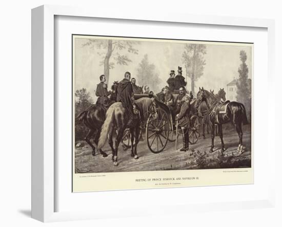 Meeting of Prince Bismarck and Napoleon III-Wilhelm Camphausen-Framed Giclee Print