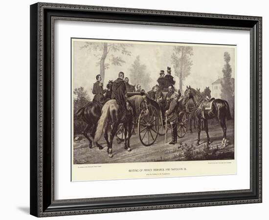 Meeting of Prince Bismarck and Napoleon III-Wilhelm Camphausen-Framed Giclee Print