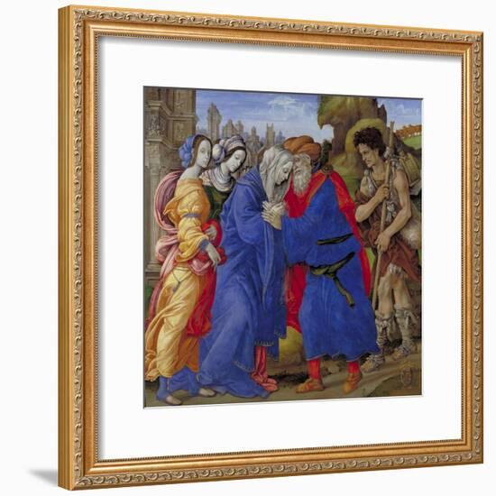 Meeting of Saints Joachim and Anne at the Golden Gate, 1497-Filippino Lippi-Framed Giclee Print