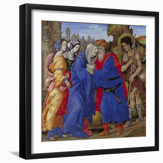 Meeting of Saints Joachim and Anne at the Golden Gate, 1497-Filippino Lippi-Framed Giclee Print