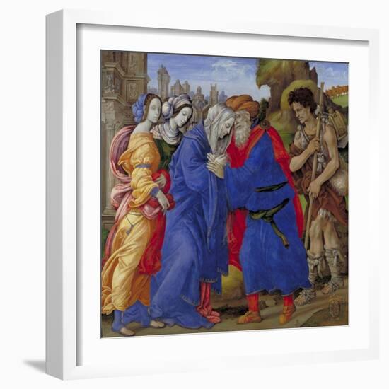 Meeting of Saints Joachim and Anne at the Golden Gate, 1497-Filippino Lippi-Framed Giclee Print