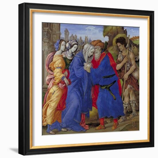 Meeting of Saints Joachim and Anne at the Golden Gate, 1497-Filippino Lippi-Framed Giclee Print