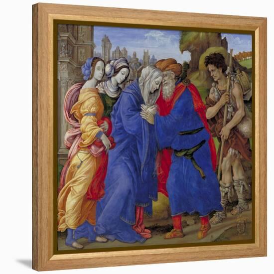 Meeting of Saints Joachim and Anne at the Golden Gate, 1497-Filippino Lippi-Framed Premier Image Canvas