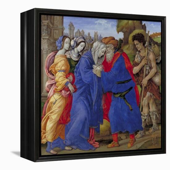 Meeting of Saints Joachim and Anne at the Golden Gate, 1497-Filippino Lippi-Framed Premier Image Canvas