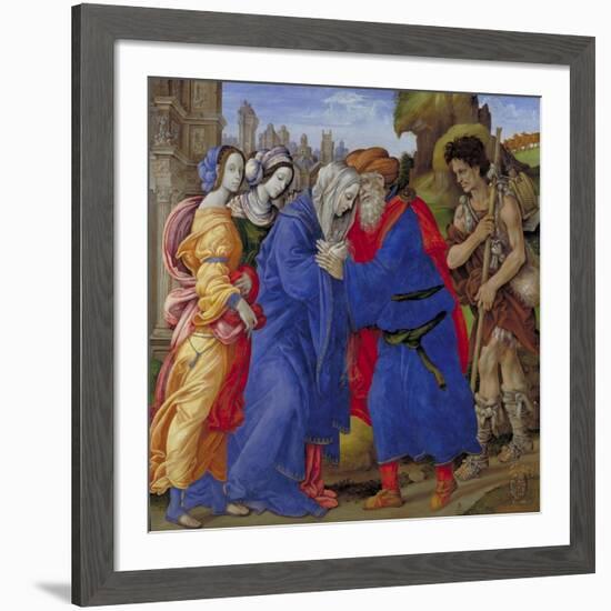 Meeting of Saints Joachim and Anne at the Golden Gate, 1497-Filippino Lippi-Framed Giclee Print