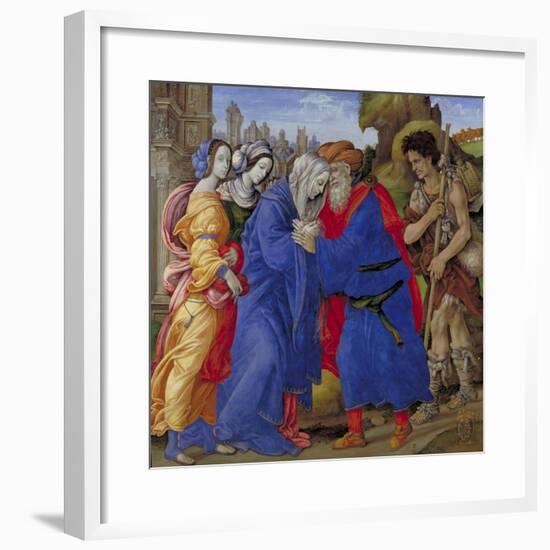 Meeting of Saints Joachim and Anne at the Golden Gate, 1497-Filippino Lippi-Framed Giclee Print