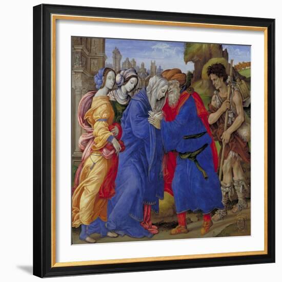 Meeting of Saints Joachim and Anne at the Golden Gate, 1497-Filippino Lippi-Framed Giclee Print