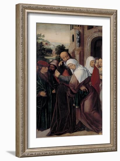 Meeting of Saints Joachim and Anne at the Golden Gate-Ambrosius Benson-Framed Giclee Print