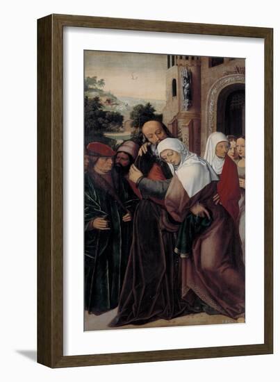 Meeting of Saints Joachim and Anne at the Golden Gate-Ambrosius Benson-Framed Giclee Print